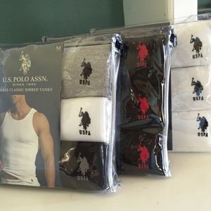 U.S. Polo Assn. Ribbed Tank Muscle Shirts